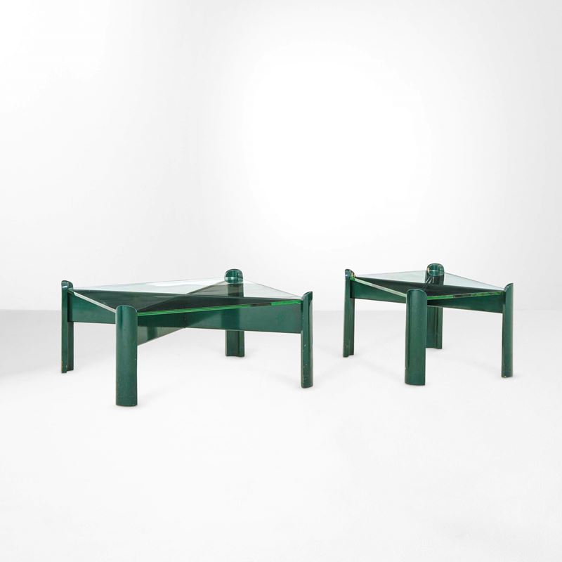 Luigi Caccia Dominioni : Due tavoli bassi della seria San Martino  - Asta Arredi del XX secolo - Cambi Casa d'Aste