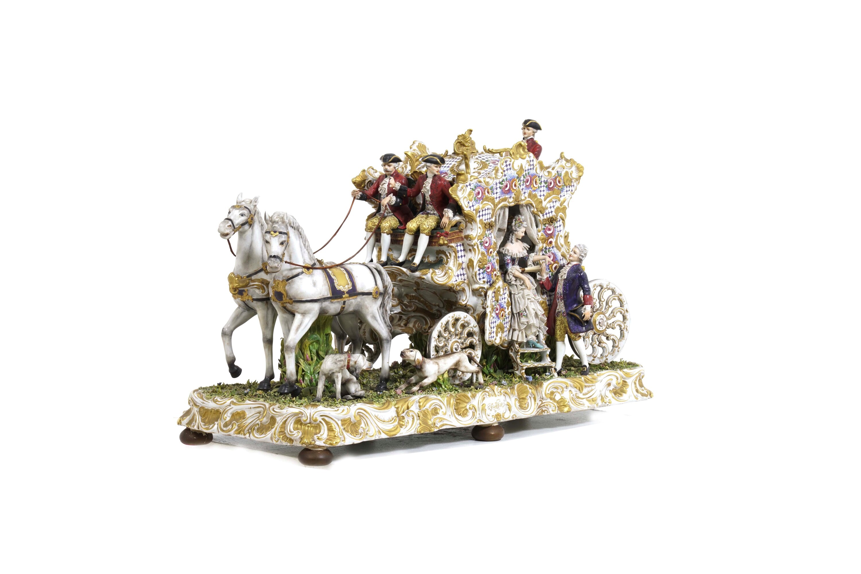 Eccezionale Grande Carrozza.nove, Manifattura San Marco, XX Secolo.