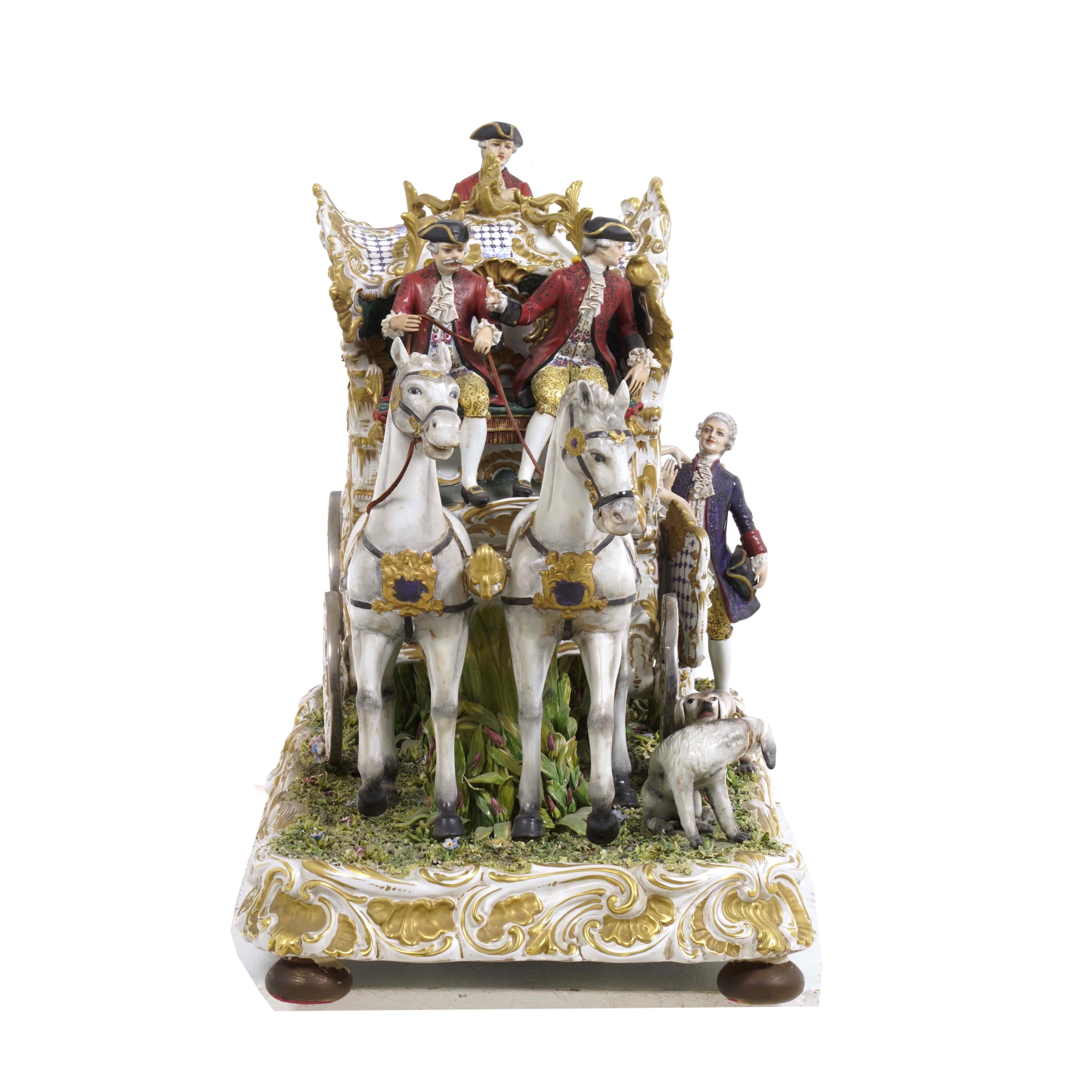 Eccezionale Grande Carrozza.nove, Manifattura San Marco, XX Secolo.