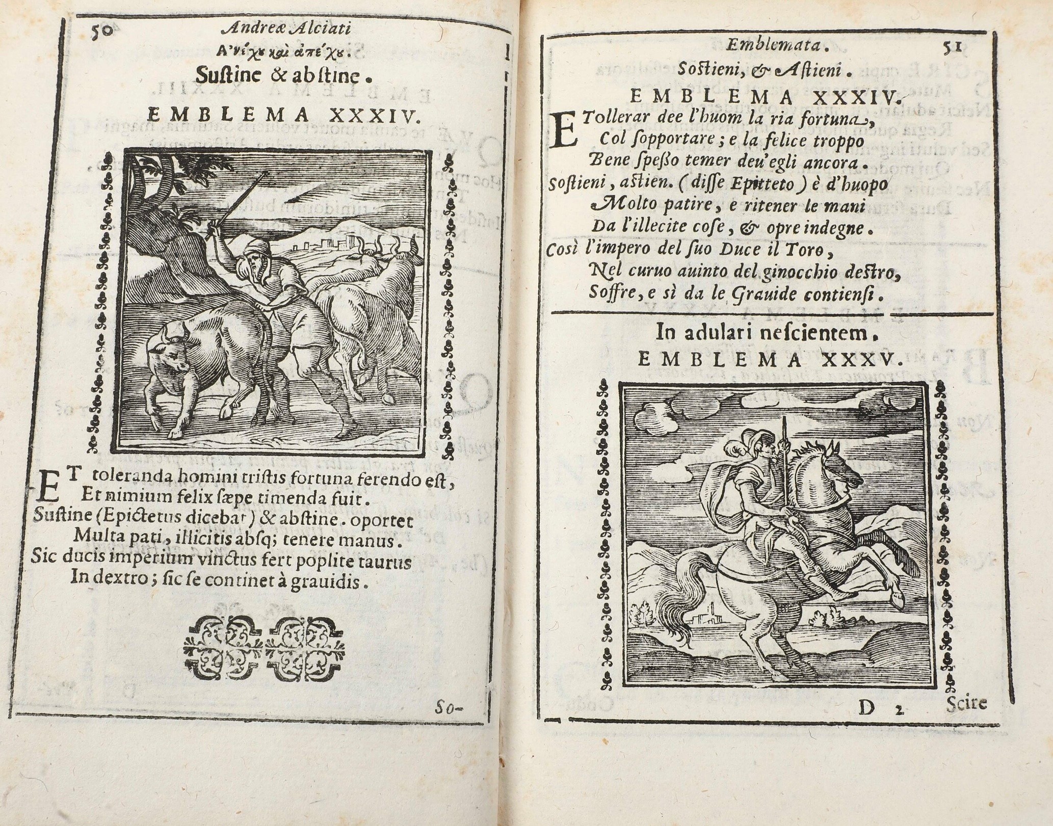 Alciati Andrea (1492-1550) Emblemi... in Padova, per P. P. Tozzi, 1626