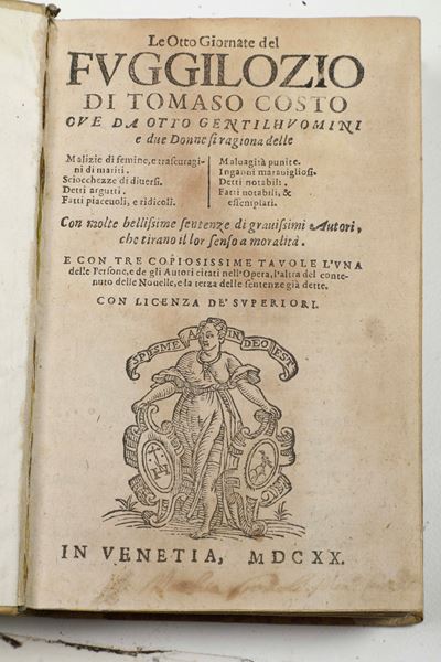 Tomaso Costo le Otto Giornate del Fuggilozio... in Venezia, 1620