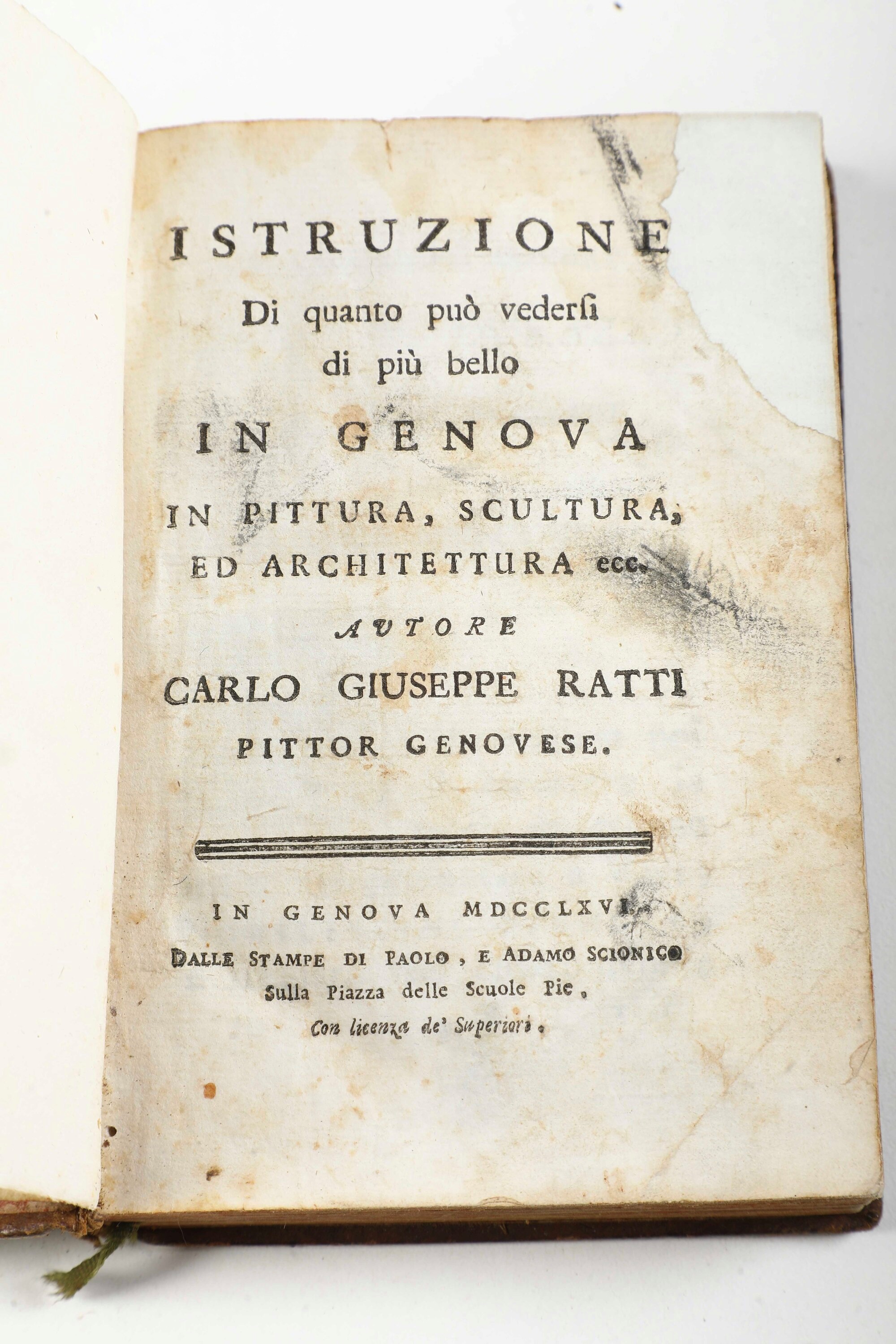 Genova - Quattro Opere Diverse Carlo Giuseppe Ratti, Istruzione di Quanto Può Vedersi di Più Bell...