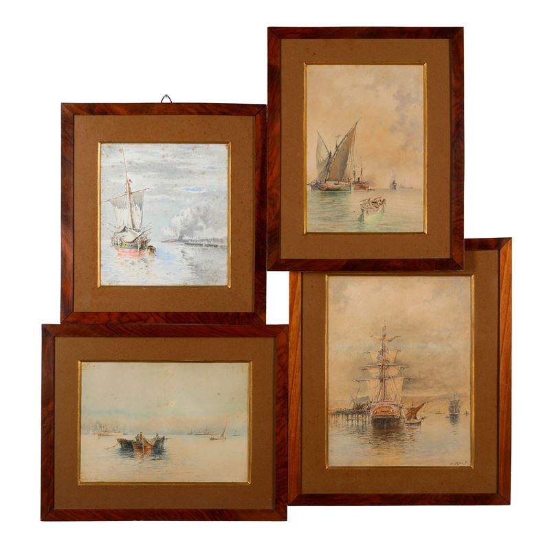 Agostino Fossati : Imbarcazioni  - Asta Antiquariato - Cambi Casa d'Aste