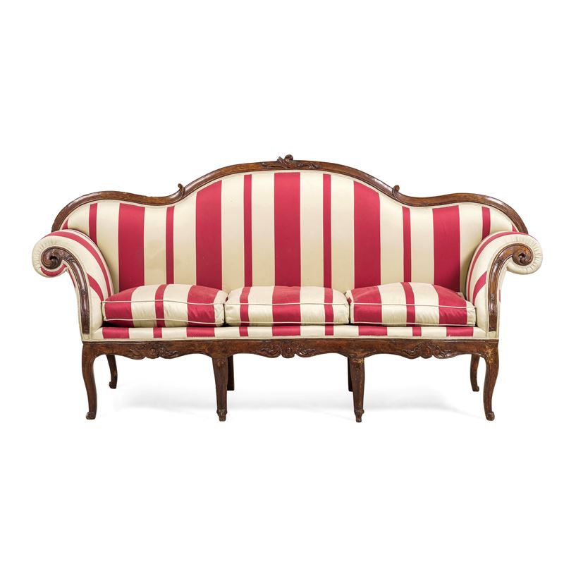 Divano "ad orecchioni". Lombardo-Veneto, XVIII secolo  - Auction Italian Mansions - Cambi Casa d'Aste