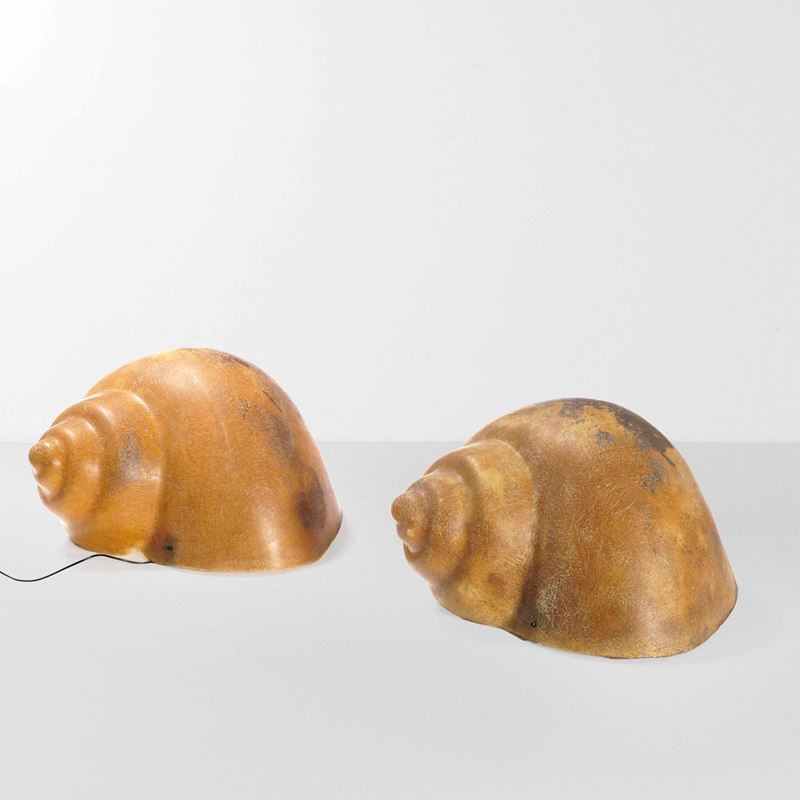 Sergio Camilli : Due lampade mod. Chiocciola  - Asta Design - Cambi Casa d'Aste