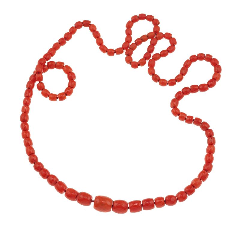 Coral necklace  - Auction Fine Jewellery - Cambi Casa d'Aste