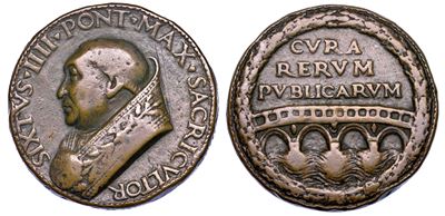 Stato Pontificio. Sisto IV (francesco della Rovere), 1471-1484. Medaglia di Fondazione Fusa. Cost...