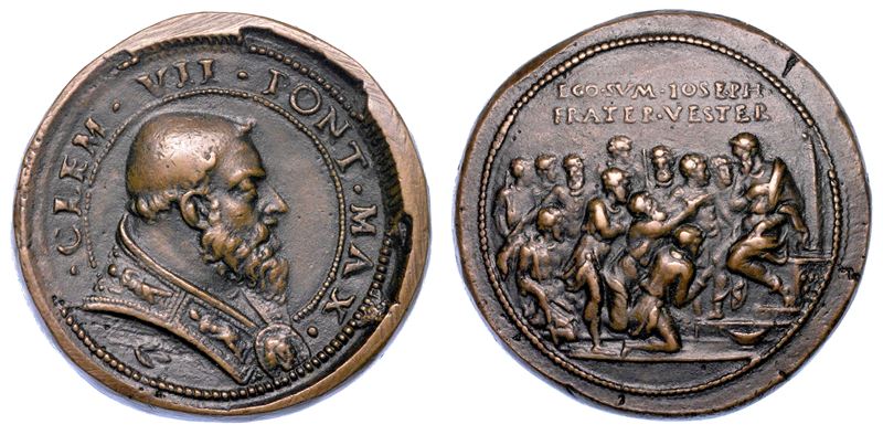 STATO PONTIFICIO. CLEMENTE VII (Giulio Zanobi di Giuliano de' Medici), 1523-1534. Medaglia in bronzo. Restaurazione dei Medici a Firenze.  - Auction Numismatics - Medals and popes - II - Cambi Casa d'Aste