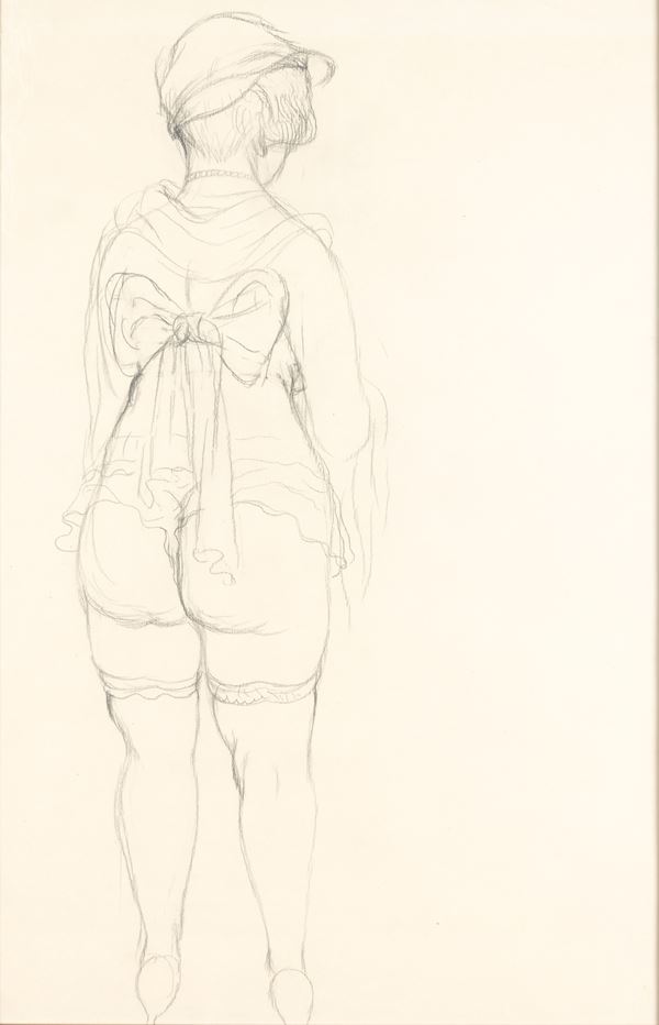 Stehender Halbakt von hinten, 1926