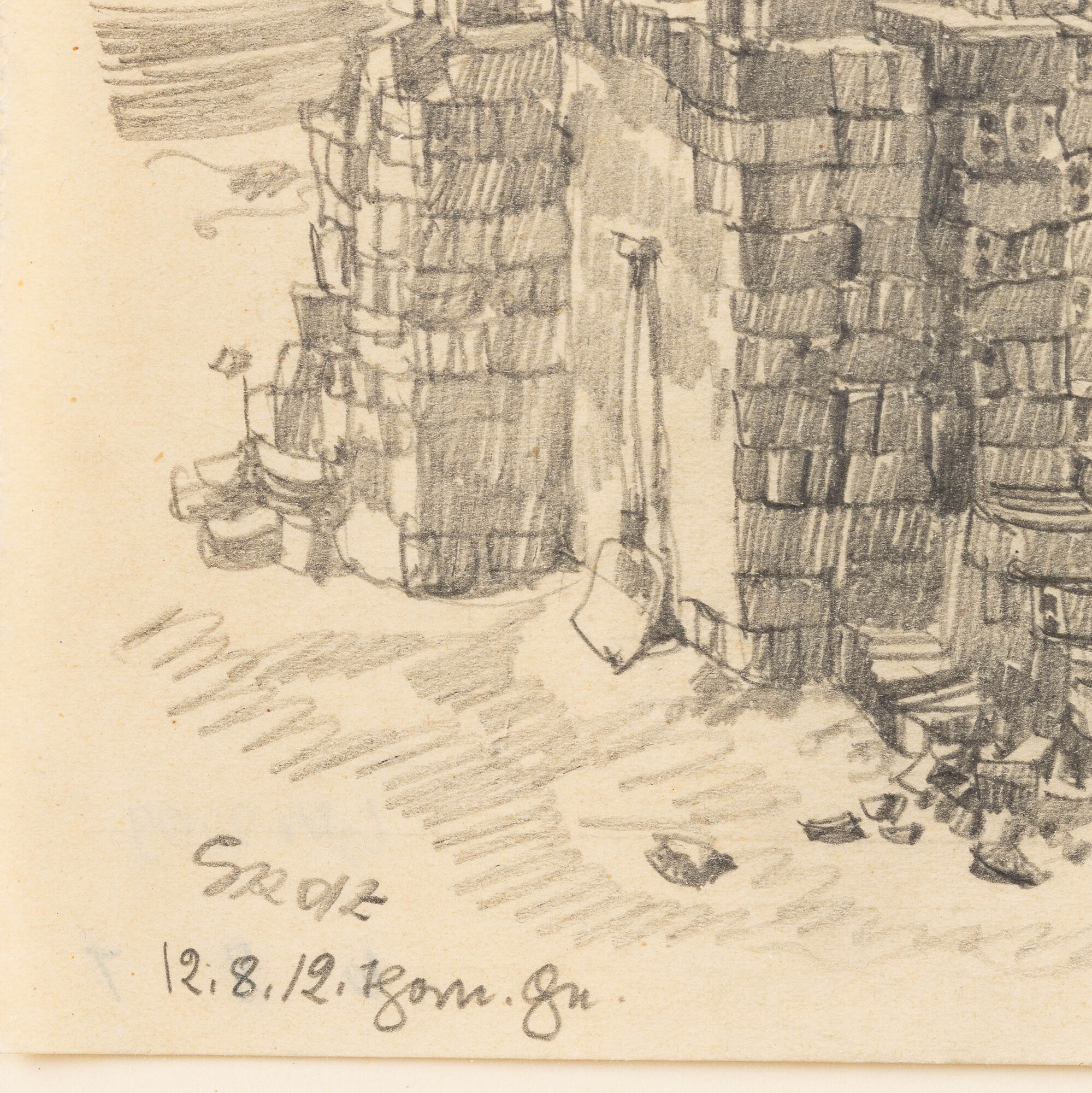 George Grosz - Baustelle (Thorn), matita su carta