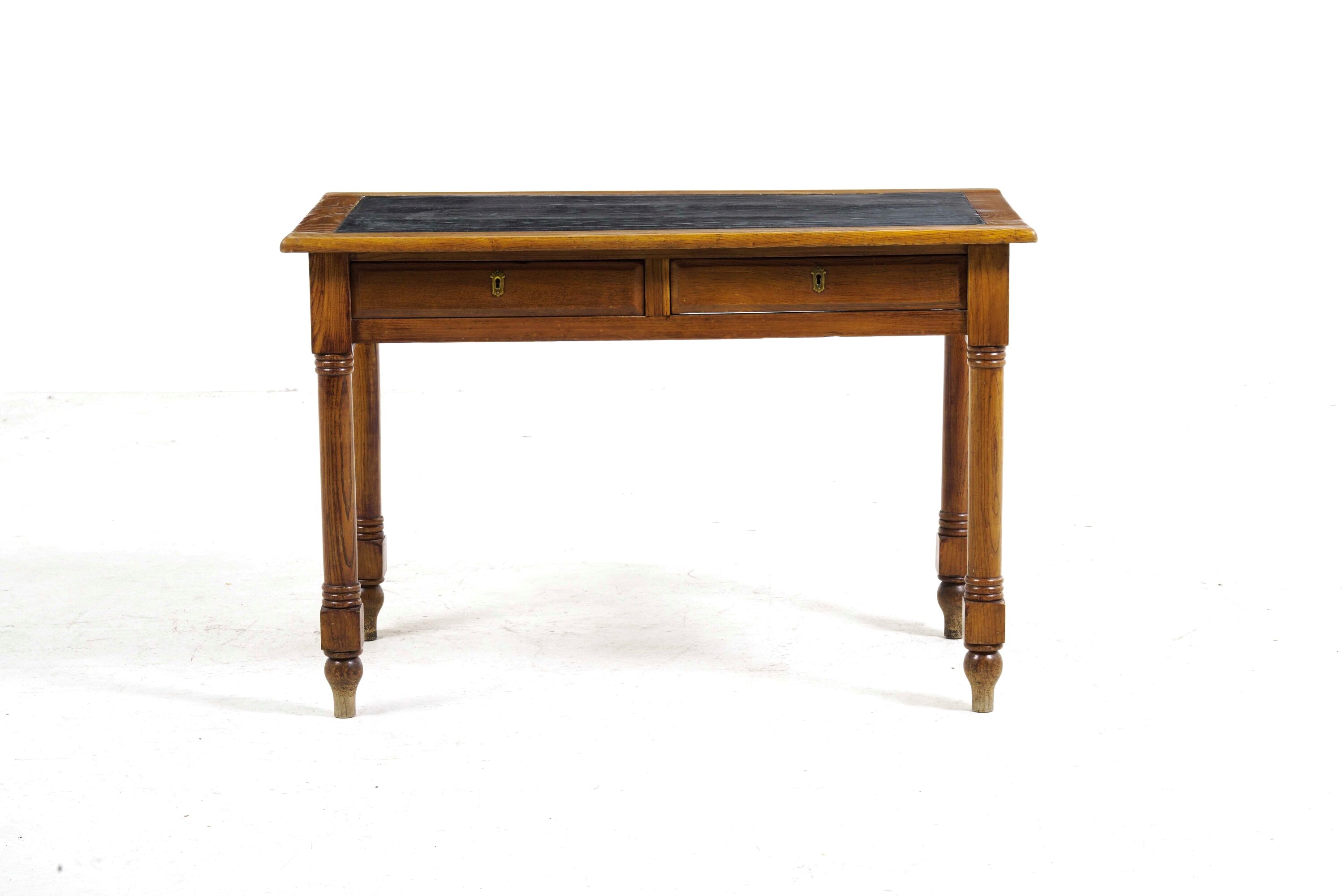 Scrivania in Legno a Due Cassetti con Sedia
