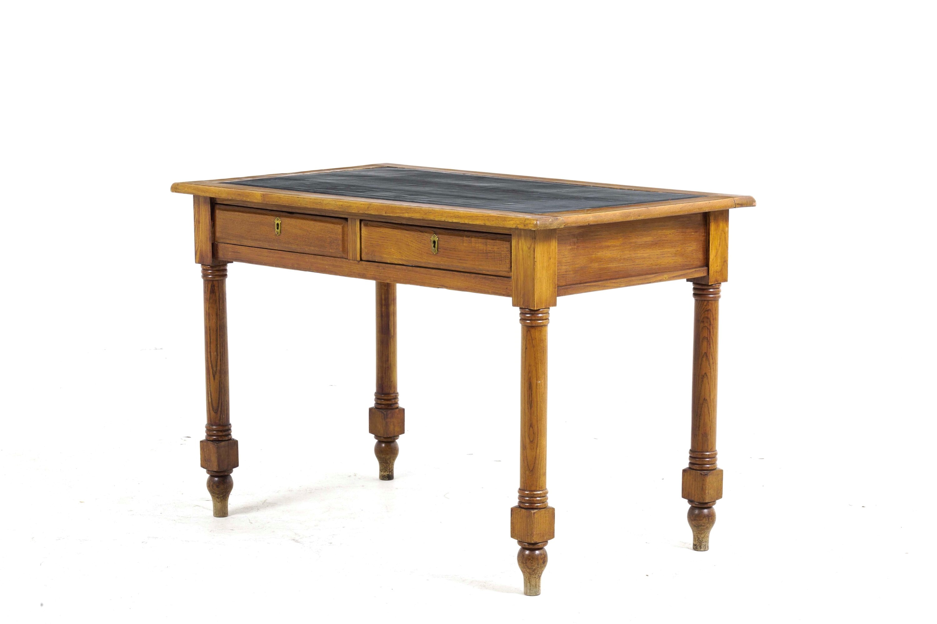 Scrivania in Legno a Due Cassetti con Sedia