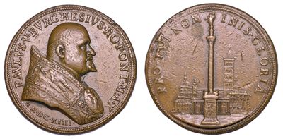 Stato Pontificio. Paolo V (camillo Borghese), 1605-1621. Medaglia Annuale in Bronzo 1614/a. X. Si...