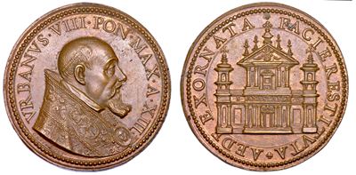 Stato Pontificio. Urbano VIII (maffeo Barberini), 1623-1644. Medaglia Annuale in Bronzo A. XIII (...