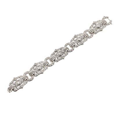 Bracciale con Diamanti Taglio Brillante per Ct 2.00 Circa e Diamanti Taglio Huit-huit