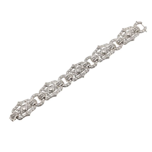 Diamond and gold bracelet