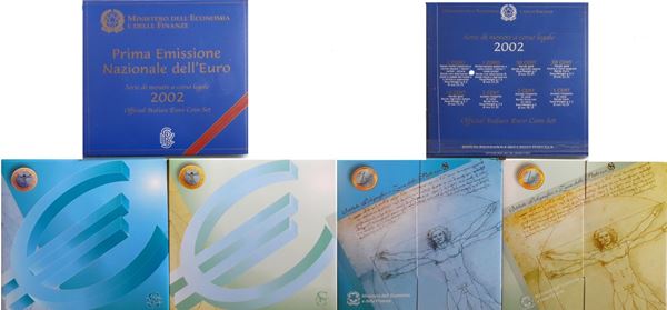 Italia 2002-2004: 3 divisionali Fior di Conio ufficiale con 2 monete d’argento. 