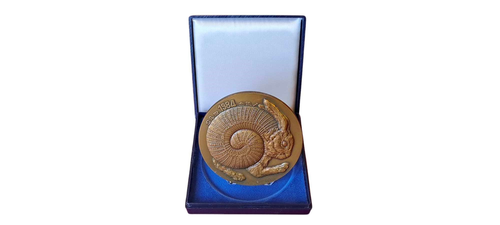 Italia, Medaglia in bronzo, gr. 275, Calendario: Anno 1984