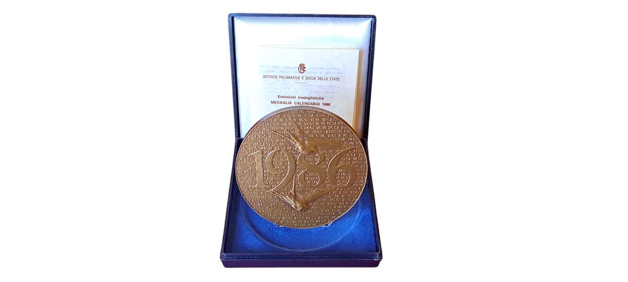 Italia, Medaglia in bronzo 1985, gr. 280