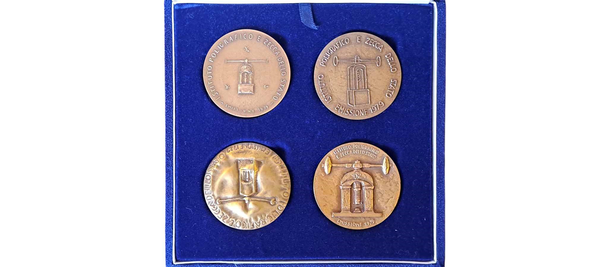 Italia, Set di 4 Medaglie in Bronzo - 'Le Quattro Stagioni', 1979