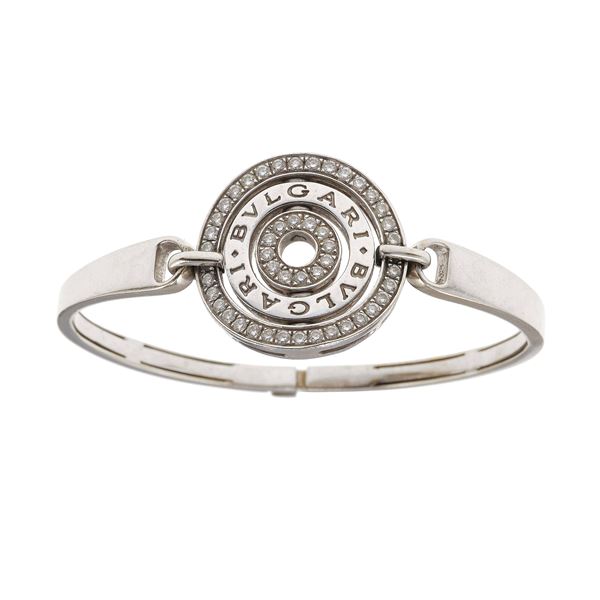 Diamond and gold "Astrale" bracelet. Signed Bulgari. Fitted case