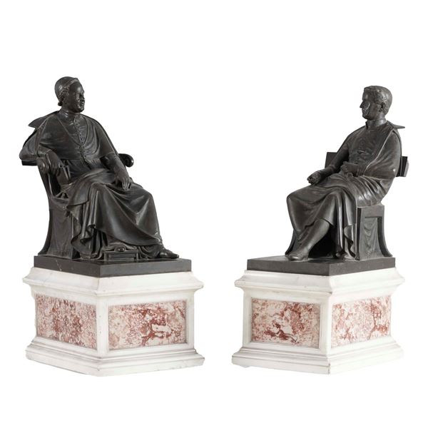 Fonditore del XIX secolo Pio IX e Ferdinando II di Borbone