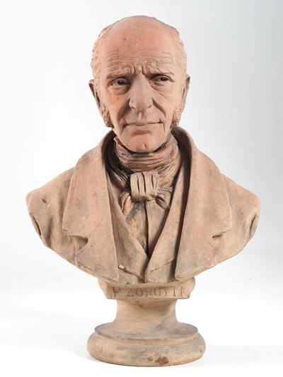 Busto di Pietro Zorutti, terracotta, XIX-XX secolo