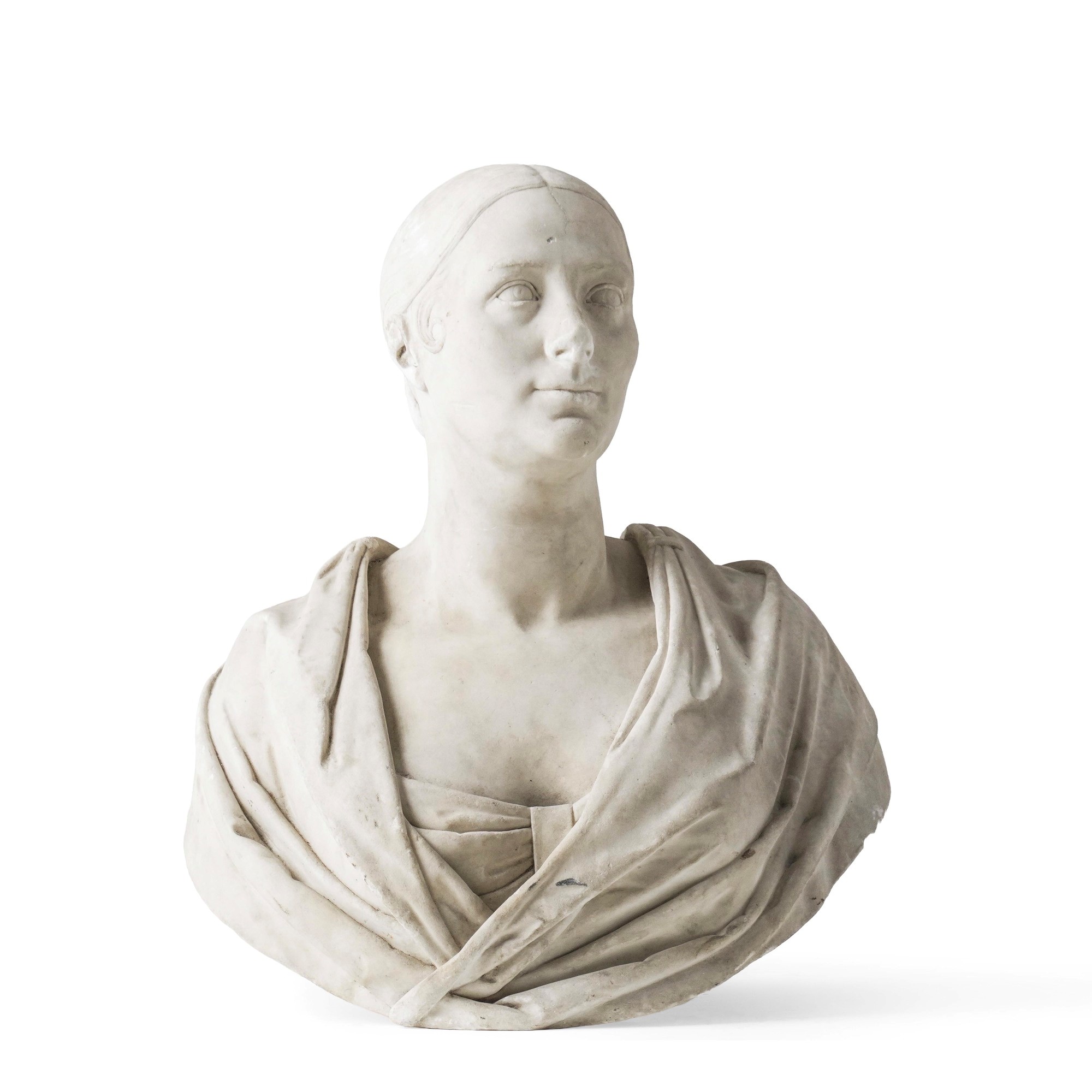 Scultura a busto muliebre all’antica, Marmo, XIX-XX secolo