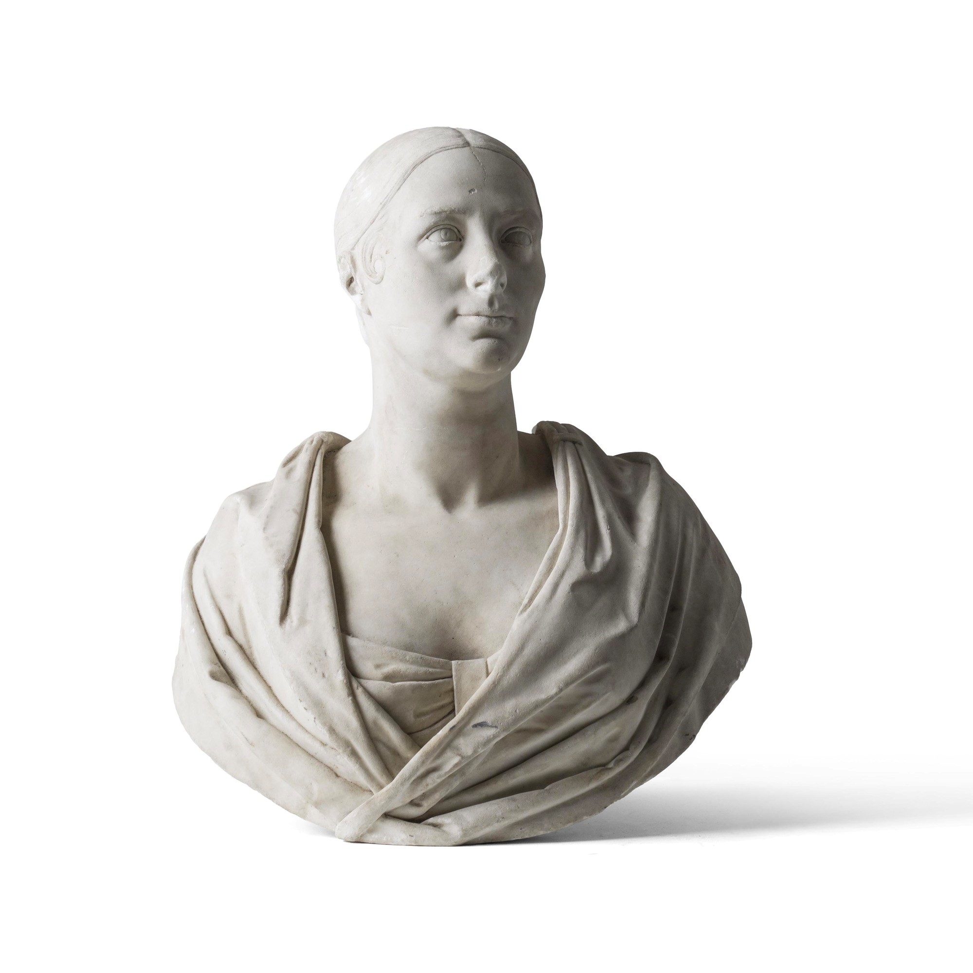 Scultura a busto muliebre all’antica, Marmo, XIX-XX secolo