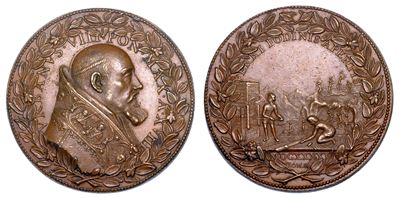 Stato Pontificio. Urbano VIII (maffeo Barberini), 1623-1644. Medaglia Annuale in Bronzo 1641/a. X...