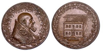 Stato Pontificio. Urbano VIII (maffeo Barberini), 1623-1644. Medaglia Annuale in Bronzo 1642/a. X...