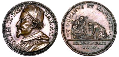Stato Pontificio. Clemente IX (giulio Rospigliosi), 1667-1669. Medaglia in Bronzo A. I. Lavanda d...