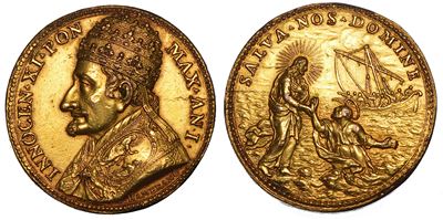 Stato Pontificio. Innocenzo XI (benedetto Odescalchi di Como), 1676-1689. Medaglia Annuale in Bro...