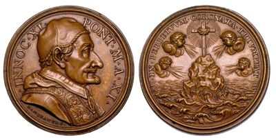 Stato Pontificio. Innocenzo XI (benedetto Odescalchi di Como), 1676-1689. Medaglia Annuale in Bro...