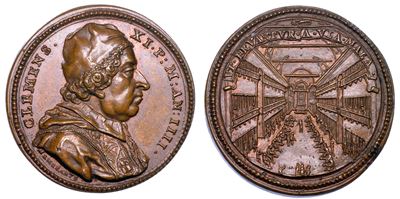 Stato Pontificio. Clemente XI (giovanni Francesco Albani), 1700-1721. Medaglia in Bronzo A. Iiii ...