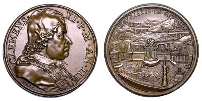 Stato Pontificio. Clemente XI (giovanni Francesco Albani), 1700-1721. Medaglia Annuale in Bronzo ...