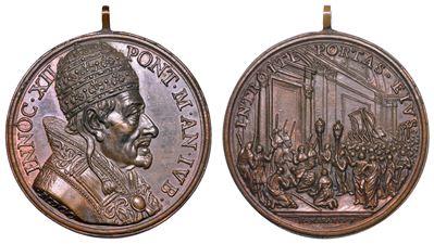 Stato Pontificio. Innocenzo XII (antonio Pignatelli), 1691–1700. Medaglia Annuale in Bronzo 1700/...