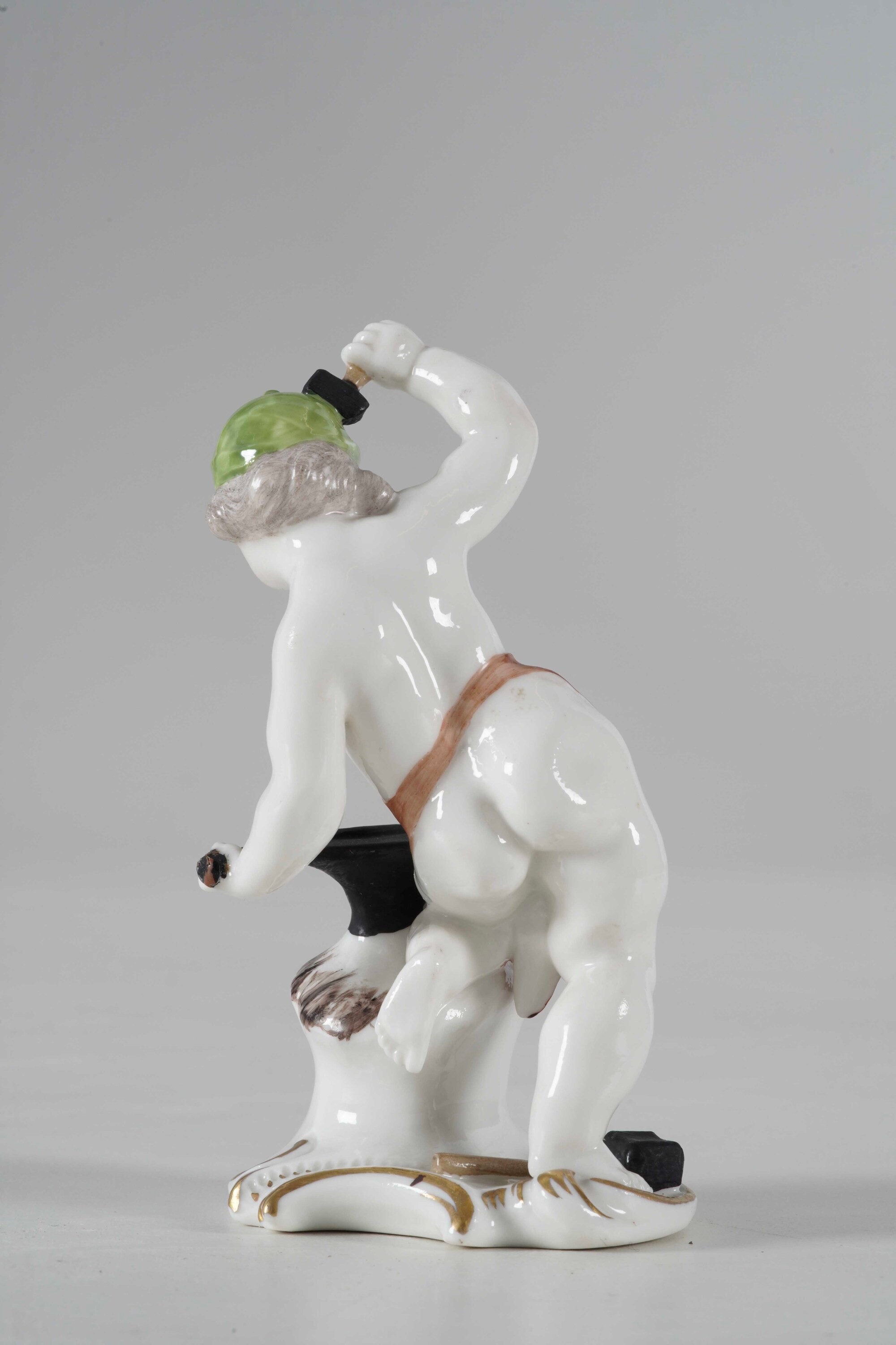 Germania, Figurina di Vulcano, porcellana dipinta e impressa (modello di Franz Anton Bustelli)