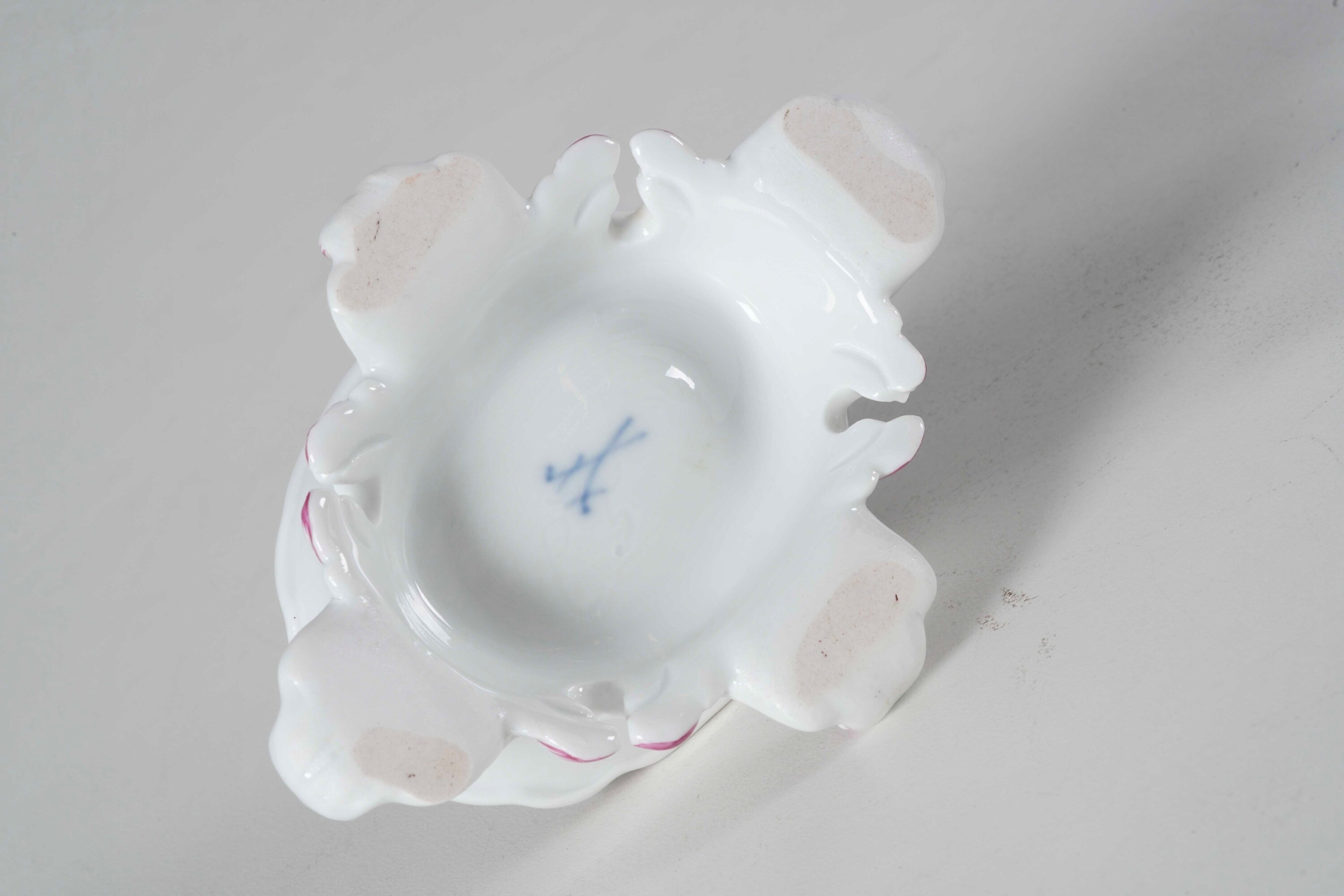 Meissen, Coppia di saliere in porcellana, XIX secolo