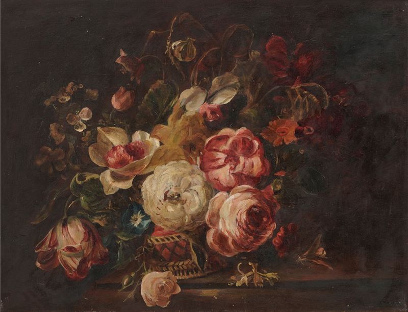 Pittore del XX secolo Natura morta  - olio su tavola - Asta Dipinti del XIX-XX Secolo - Cambi Casa d'Aste