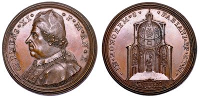 Stato Pontificio. Clemente XI (giovanni Francesco Albani), 1700-1721. Medaglia Annuale in Bronzo ...