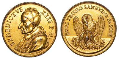 Stato Pontificio. Benedetto XIII (pier Francesco Vincenzo Maria Orsini), 1724-1730. Medaglia in B...