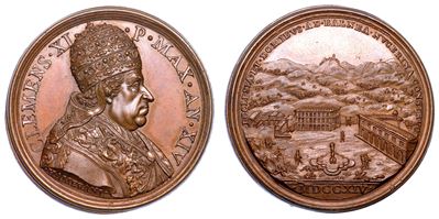 Stato Pontificio. Clemente XI (giovanni Francesco Albani), 1700-1721. Medaglia Annuale in Bronzo ...