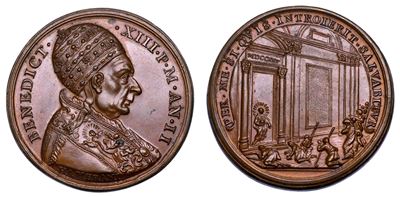Stato Pontificio. Benedetto XIII (pier Francesco Vincenzo Maria Orsini), 1724-1730. Medaglia Annu...