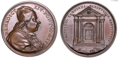 Stato Pontificio. Benedetto XIV (prospero Lorenzo Lambertini), 1740-1758. Medaglia Annuale in Bro...