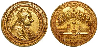 Stato Pontificio. Benedetto XIV (prospero Lorenzo Lambertini), 1740-1758. Medaglia in Bronzo Dora...