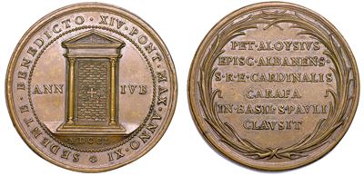 Stato Pontificio. Benedetto XIV (prospero Lorenzo Lambertini), 1740-1758. Medaglia Annuale in Bro...