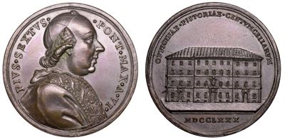 Giannangelo Braschi (attrib.), Medaglia annuale pontificia «Officinae Pistorice Centumcellariun» ...