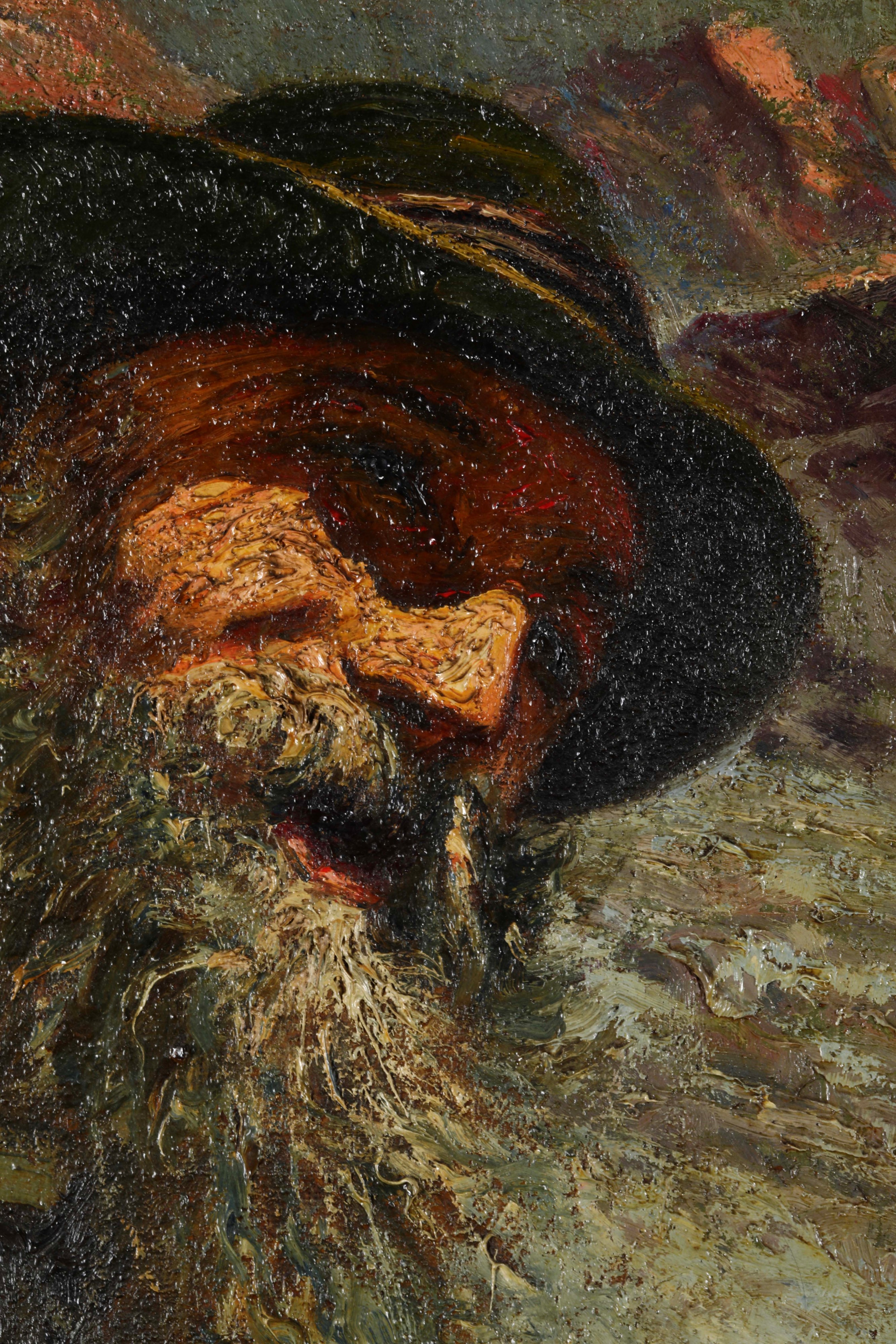 Giovanni Governato - Figura di montanaro, olio su tela