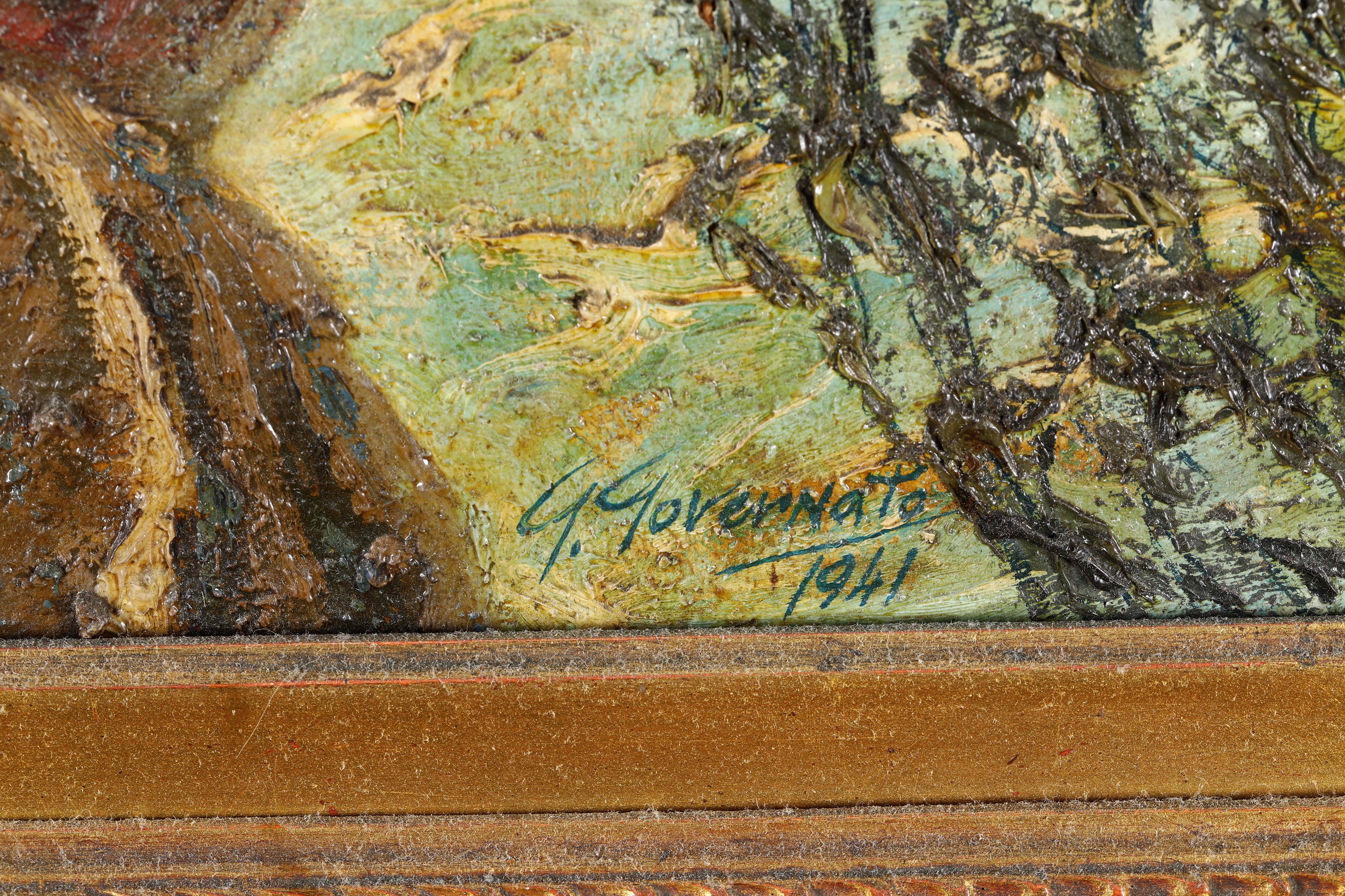 Giovanni Governato - Pescivendola, olio su tela